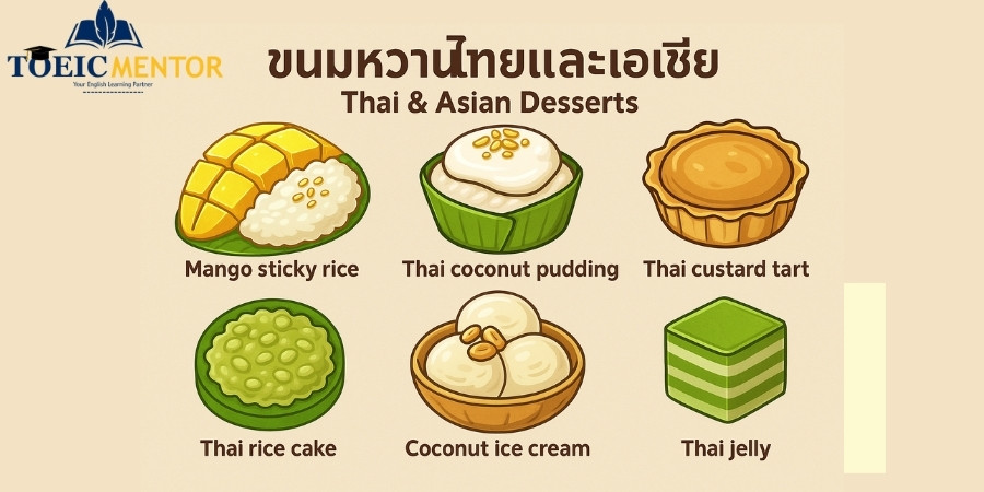 ขนมหวานไทยและเอเชีย (Thai & Asian Desserts)