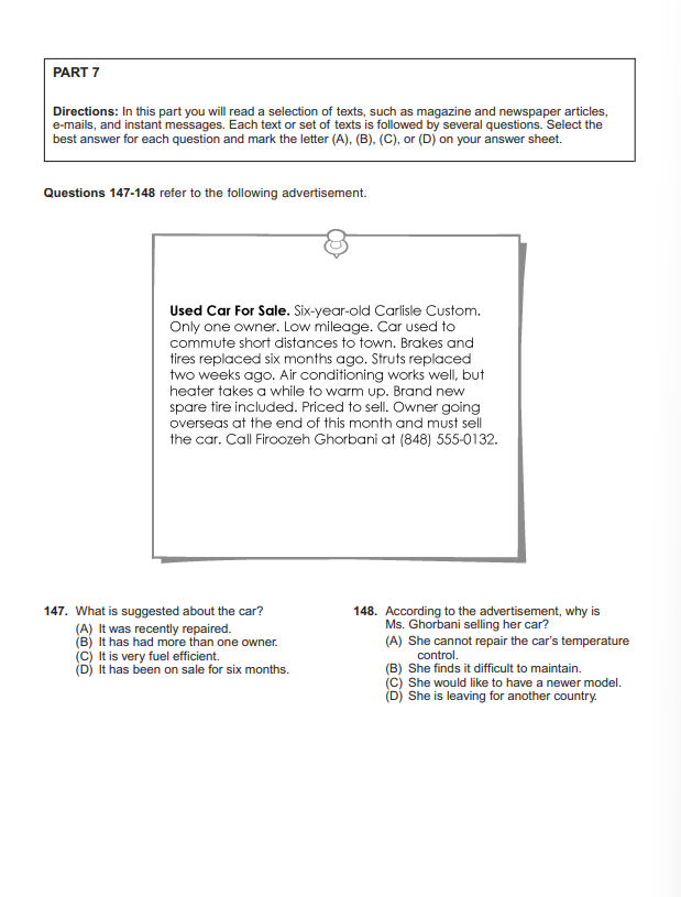 TOEIC Reading 3