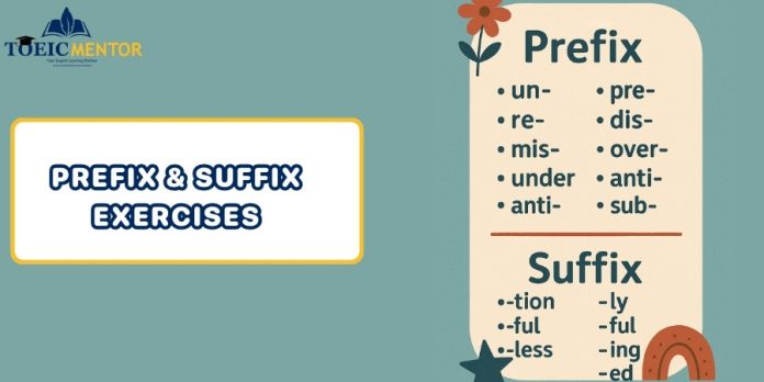 รวมแบบฝึกหัด Prefix Suffix แบบฝึกหัด ครบทุกระดับ