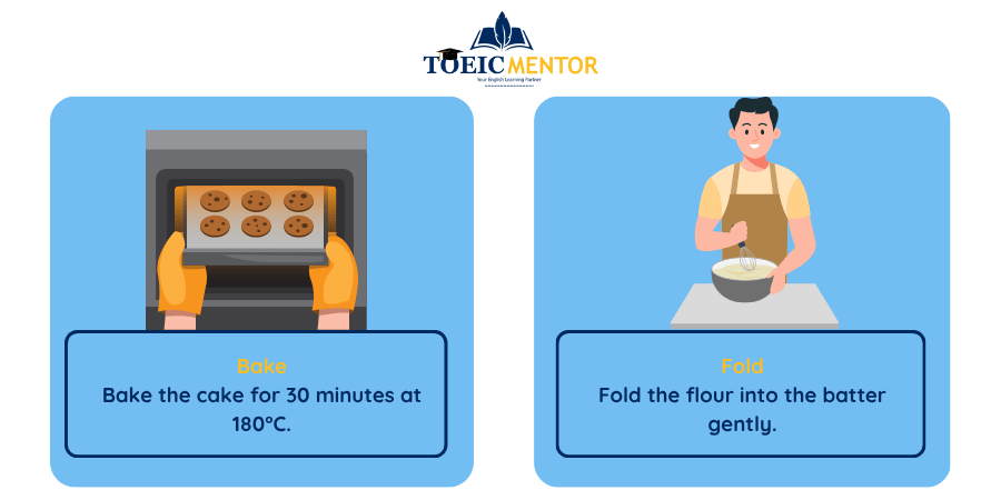 คำกริยาสำคัญในการทำขนม (Baking Verbs)