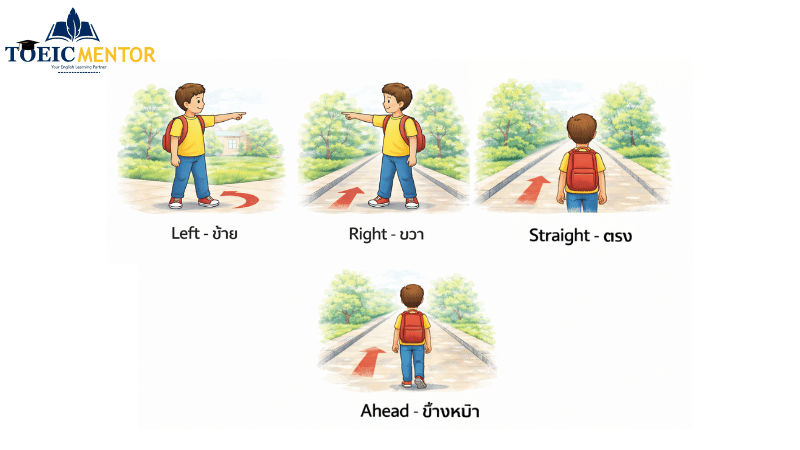 คำบอกทิศทาง (Directions)