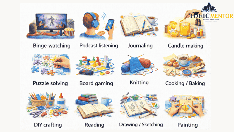 คลังคำศัพท์งานอดิเรกภาษาอังกฤษแบ่งตามไลฟ์สไตล์