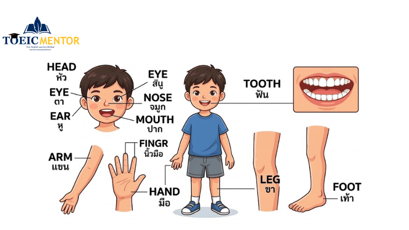 รวมคำศัพท์ภาษาอังกฤษง่ายๆ ป.1 แยกตามหมวดหมู่